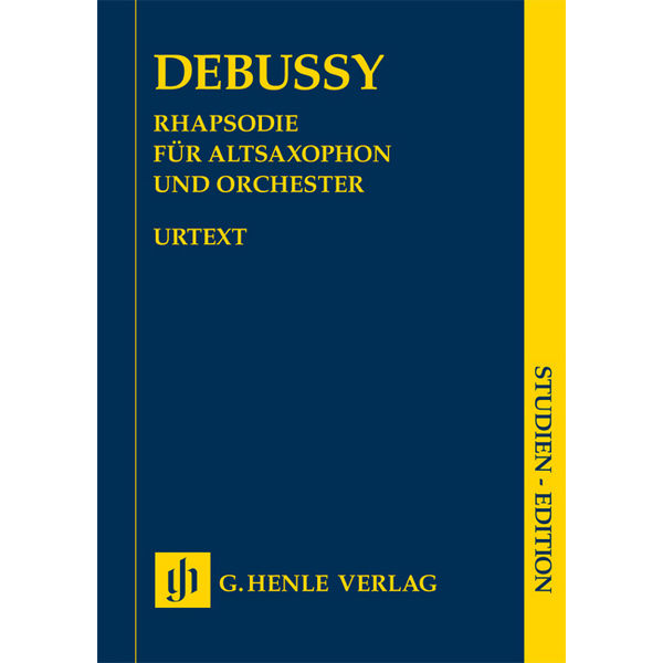 Rhapsody for Alto Saxophone and Orchestra, Claude Debussy - Alto Saxophone and Orchestra, Study Score