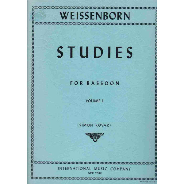 Weissenborn Studies for Bassoon vol. 1 - Simon Kovar
