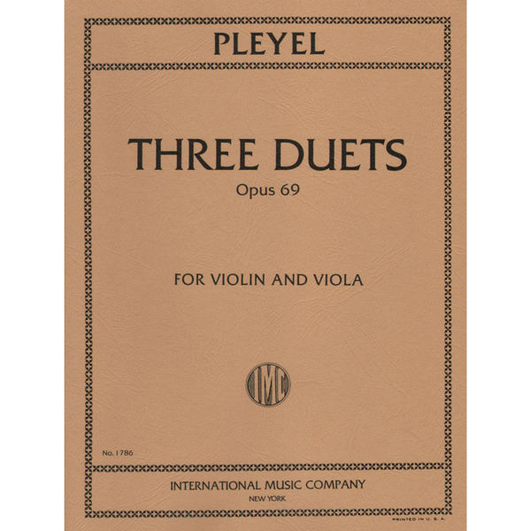 Pleyel: Three Duets Op 69 Violin and Viola