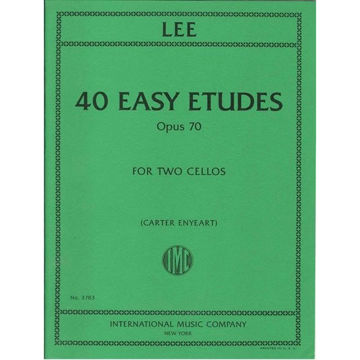 40 Easy Studies op 70 Sebastian Lee. 2 Cellos