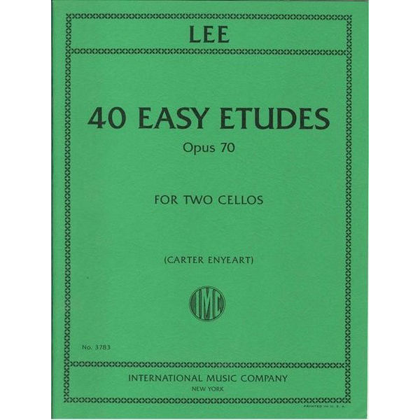 40 Easy Studies op 70 Sebastian Lee. 2 Cellos