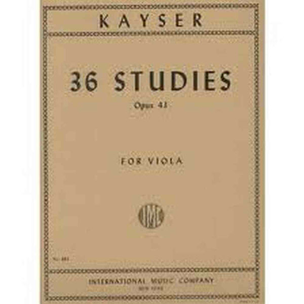 Kayser - 36 Etüden/36 Studies für Viola opus 43