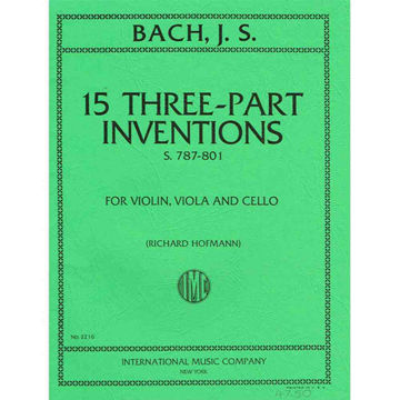 15 Three-Part Inventions, Johann Sebastian Bach. Trio Violin, Viola, Cello