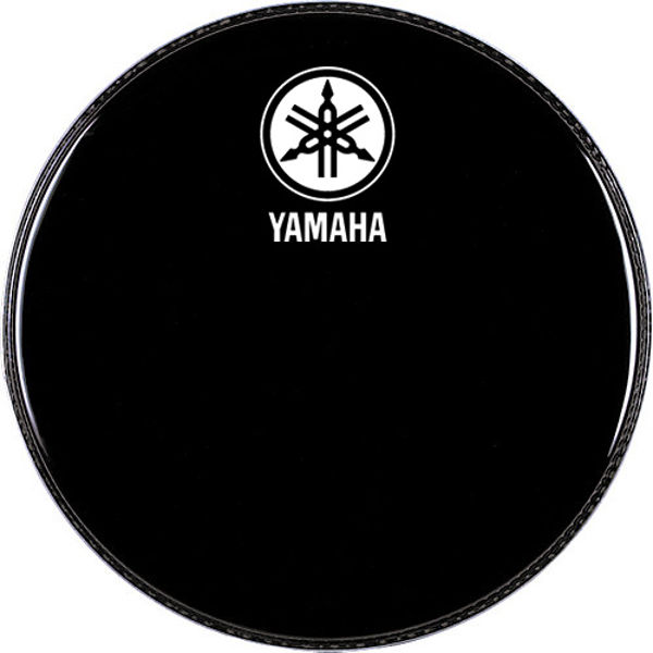 Stortrommeskinn Yamaha, 31018YV, P3 Ebony, New Logo, 18