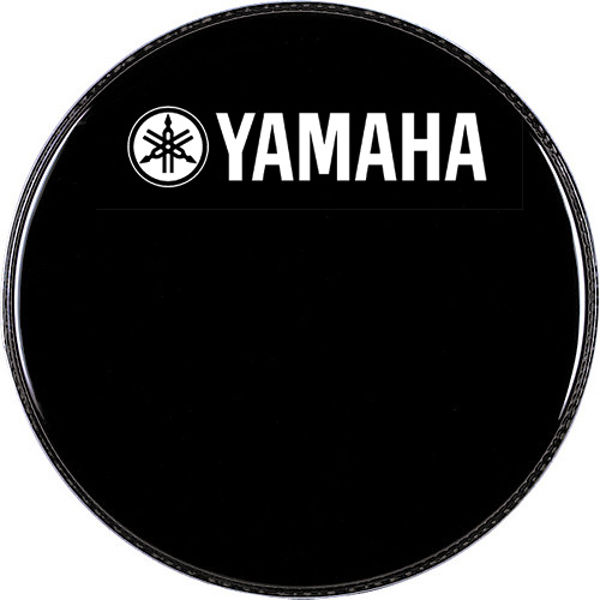Stortrommeskinn Yamaha, 31026YB, P3 Ebony, Classic Logo, 26