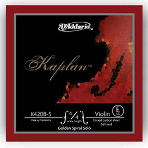 Fiolinstreng Kaplan D'Addario 1E Golden Spiral Solo m/kule Heavy Tension