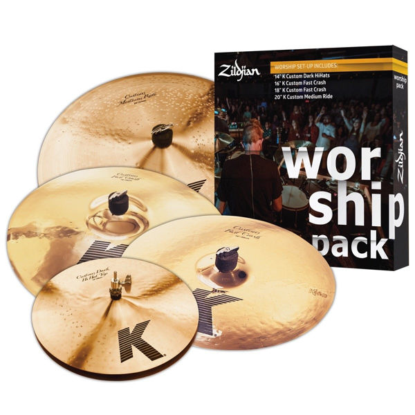 Cymbalpakke Zildjian K Custom Dark KC0801W, Worship, 14-16-18-20