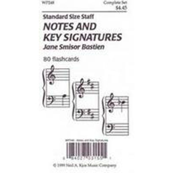 Flashcards Notes and Key Signatures, Jane Smisor Bastien