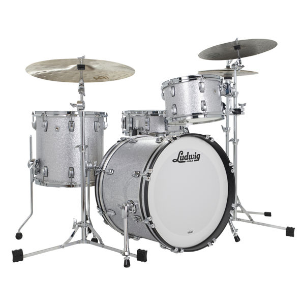 Slagverk Ludwig Classic Oak Downbeat 20 Shell Pack, m/Triad Mount, Silver Sparkle