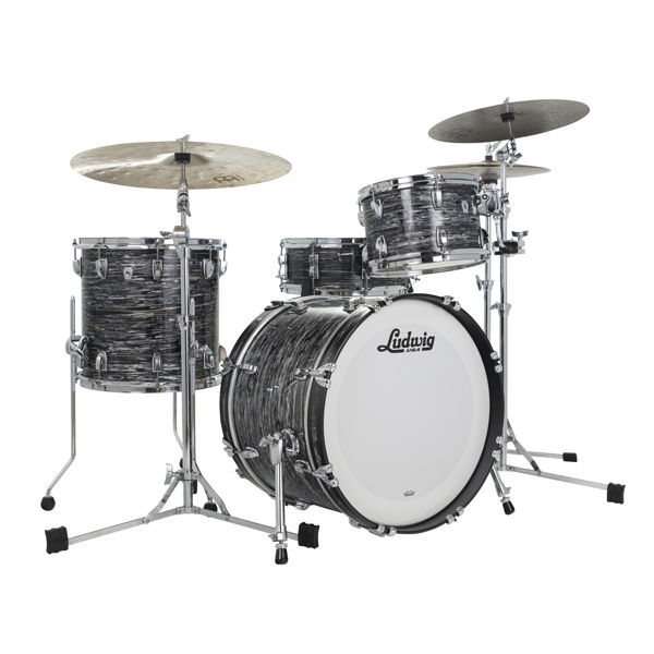 Slagverk Ludwig Classic Oak Downbeat 20 Shell Pack, m/Triad Mount, Vintage Black Oyster