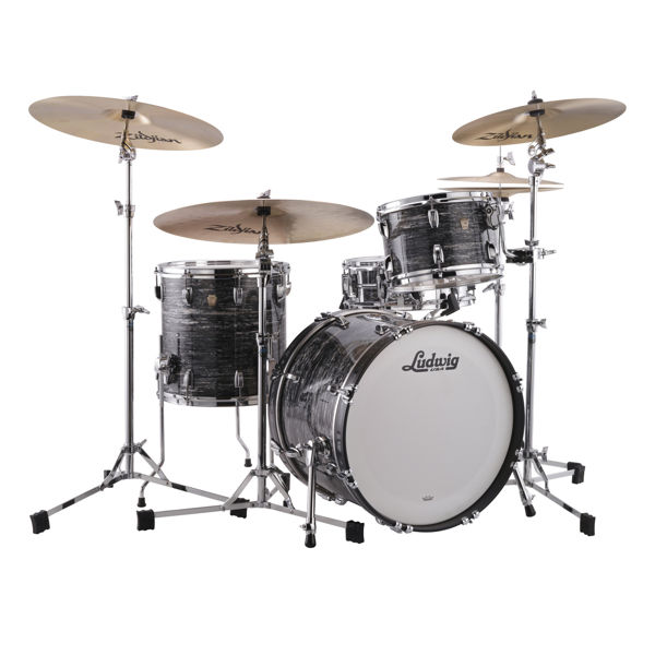 Slagverk Ludwig Classic Maple Downbeat 20 Shell Pack, m/Atlas Mount, Vintage Black Oyster