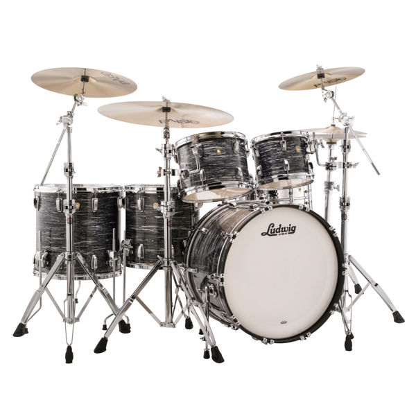 Slagverk Ludwig Classic Maple Studio 22 Shell Pack, m/Atlas Mount, Vintage Black Oyster
