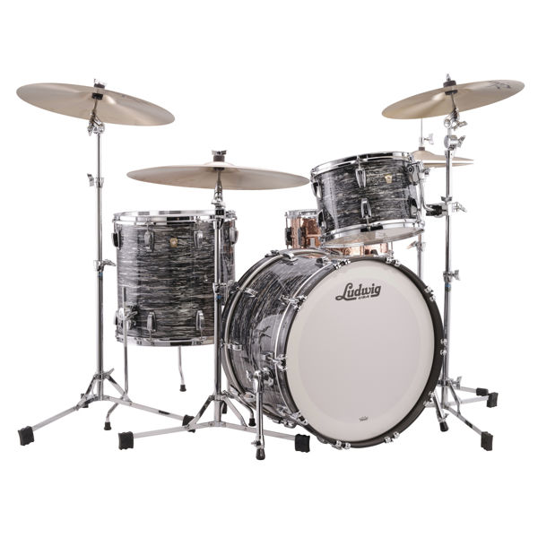 Slagverk Ludwig Classic Maple Fab 22 Shell Pack, m/Atlas Mount, Vintage Black Oyster