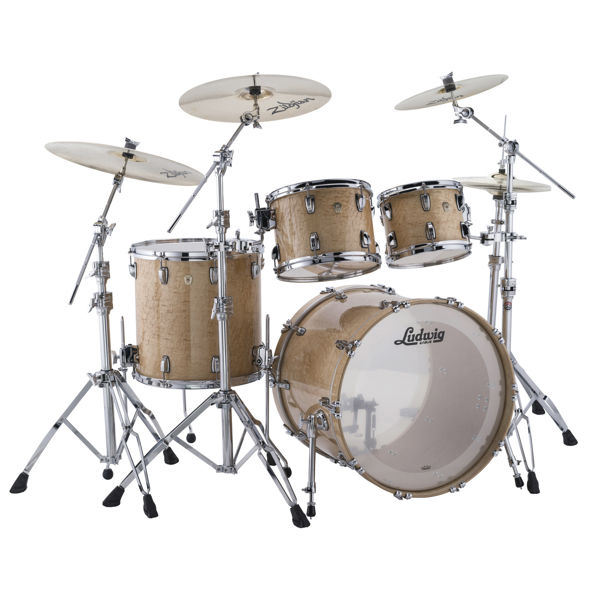 Slagverk Ludwig Classic Maple Exotic 22 Shell Pack, m/Atlas Mount, Birdeye Maple