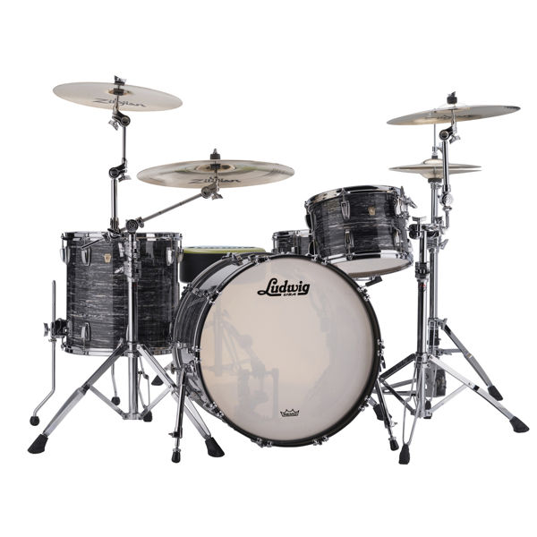 Slagverk Ludwig Classic Maple Pro Beat 24 Shell Pack, m/Atlas Mount, Vintage Black Oyster