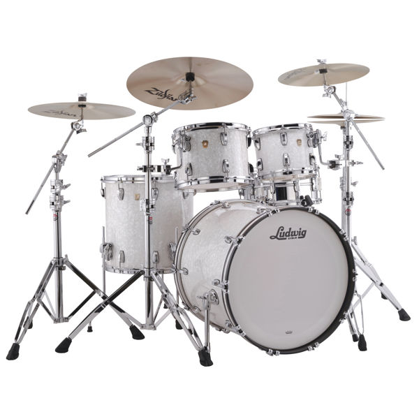 Slagverk Ludwig Classic Maple Mod 22 Shell Pack, m/Atlas Mount, White Marine Pearl