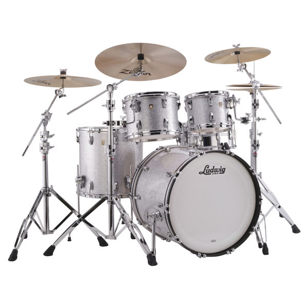 Slagverk Ludwig Classic Maple Mod 22 Shell Pack, m/Atlas Mount, Silver Sparkle