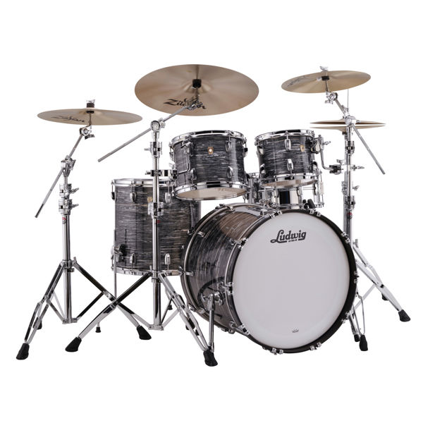 Slagverk Ludwig Classic Maple Mod 22 Shell Pack, m/Atlas Mount, Vintage Black Oyster