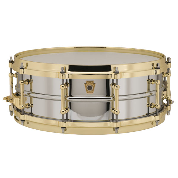 Skarptromme Ludwig Chromed Brass LB400BBTWM, 14x5, Brass Hardware, Tube Lugs, Die-Cast, w/P86 Strainer