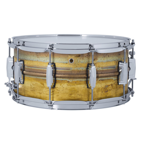 Skarptromme Ludwig Brass LB464R, Raw Patina Shell, 14x6,5, Imperial Lugs