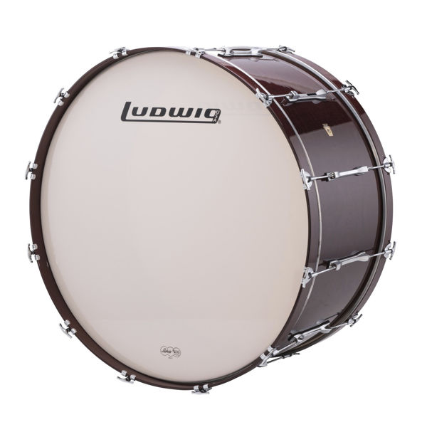 Konsertstortromme Ludwig LECB28, 28x14, Lacquer, Smooth White Head