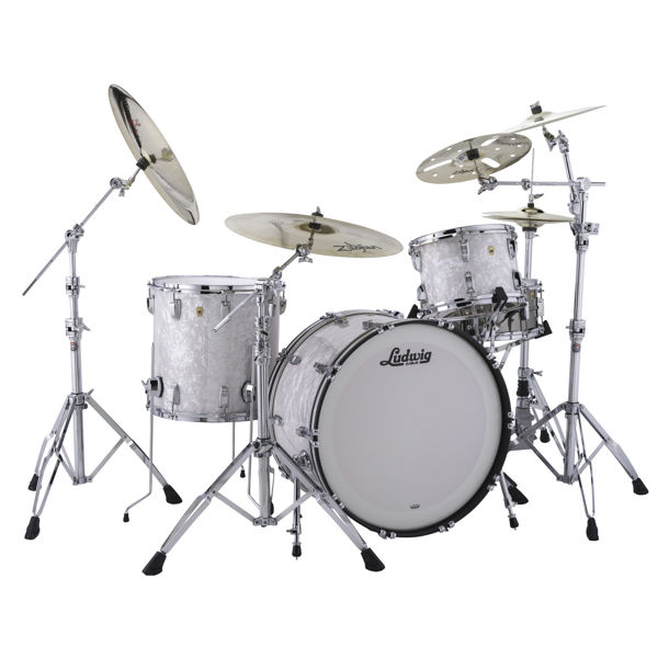 Slagverk Ludwig Legacy Maple Fab 22 Shell Pack, m/Classic Mount, White Marine Pearl