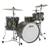 Slagverk Ludwig Legacy Mahogany 110th Anniversary Flash Diamond Inlay Charcoal, 22 Shell Pack, Mahogany