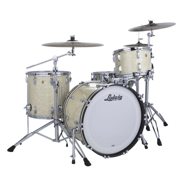 Slagverk Ludwig Legacy Mahogany Fab 22 Shell Pack, m/Classic Mount, Vintage White Marine Pearl