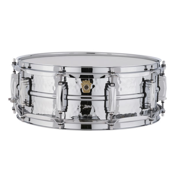 Skarptromme Ludwig Chromed Aluminum Supraphonic LM400K, 14x5, Hammered Shell, Imperial Lugs