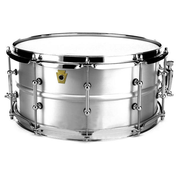 Skarptromme Ludwig Acrolite Aluminum LM405CT, 14x6,5, Brushed Aluminum Finish w/Chrome Hardware, Tube Lug