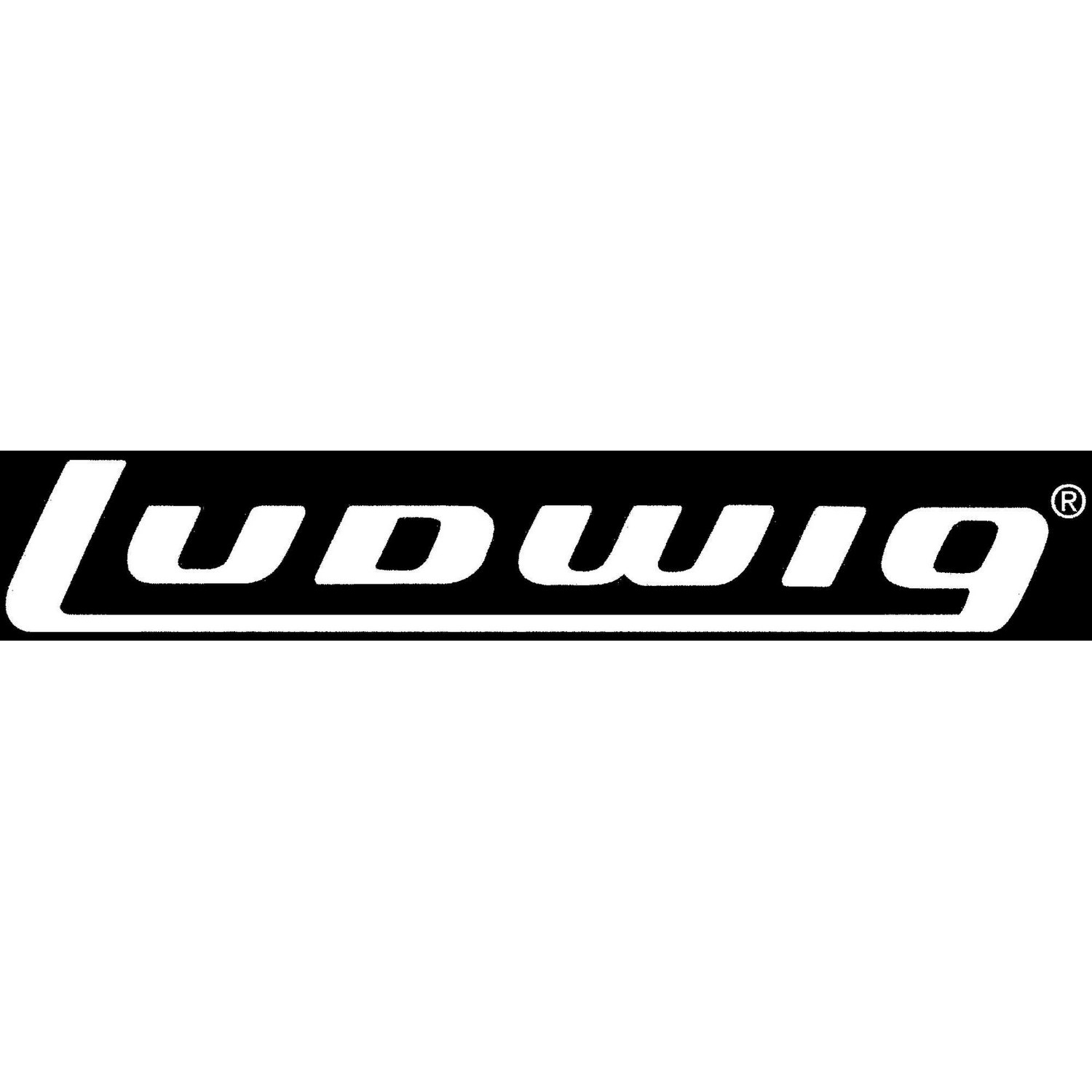 Logo Ludwig, White, Vintage 1970, Til Stortrommeskinn, L-20 x H-3,5cm ...