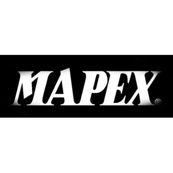 Logo Mapex, White, Til Stortrommeskinn