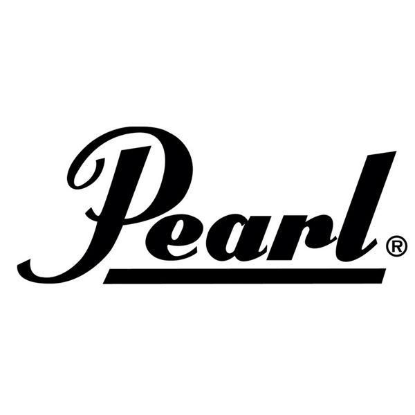 Logo Pearl, Black, Til Stortrommeskinn