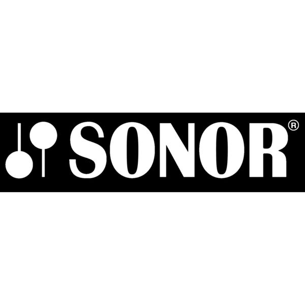 Logo Sonor, White (Small), Til Stortrommeskinn