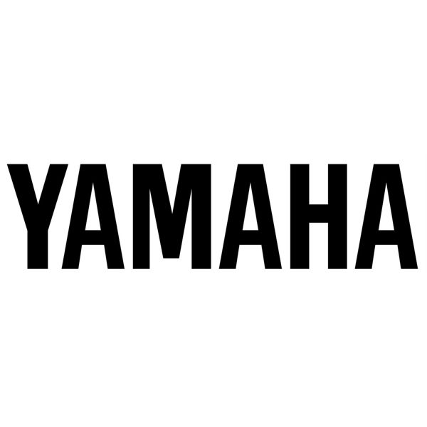 Logo Yamaha, Black (Small), Til Stortrommeskinn, 11x3 cm