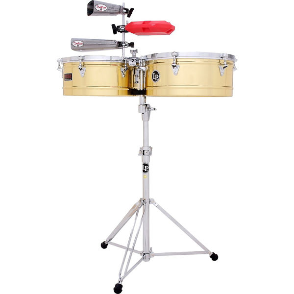 Timbales LP, 1415-B, 14-15 Prestige Brass m/Stativ