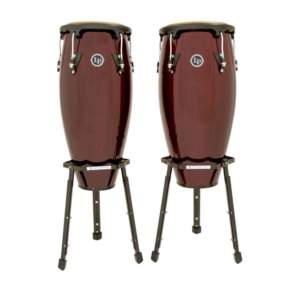Congas LP Aspire LPA647BDW, 1112, Dark Wood, w/Basket Stands Musikk