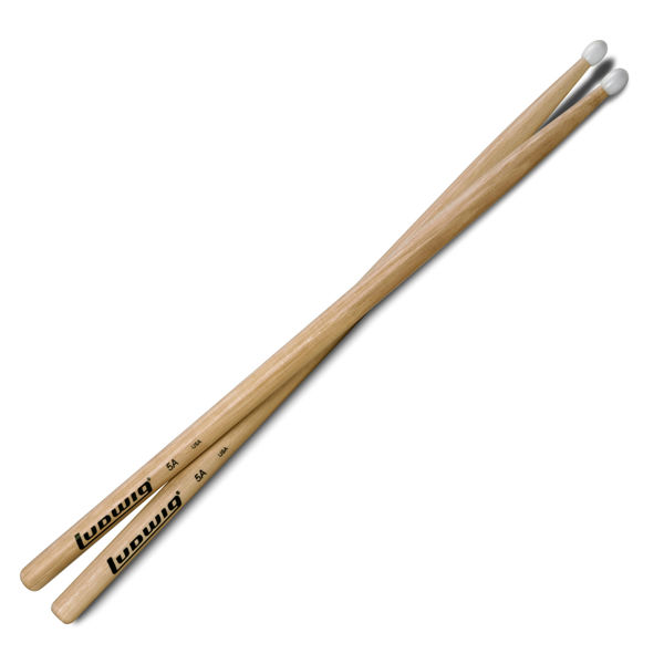 Trommestikker Ludwig Hickory 5A, LV5N, Nylon Tip