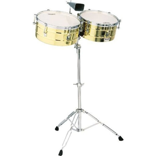 Timbales LP Matador M257B 14-15 Brass m/Stativ