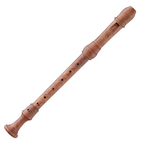 Blokkfløyte Alt Moeck Stanesby 5325, Baroque, Boxwood stained antique, Double holes. 442 Hz