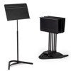 Notestativ Manhasset #85, Harmony Stand w/Aluminum Desk, Black, Trinnløs, 6 Stk