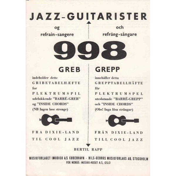 Jazz-Guitarister og refrain-sangere 998 greb