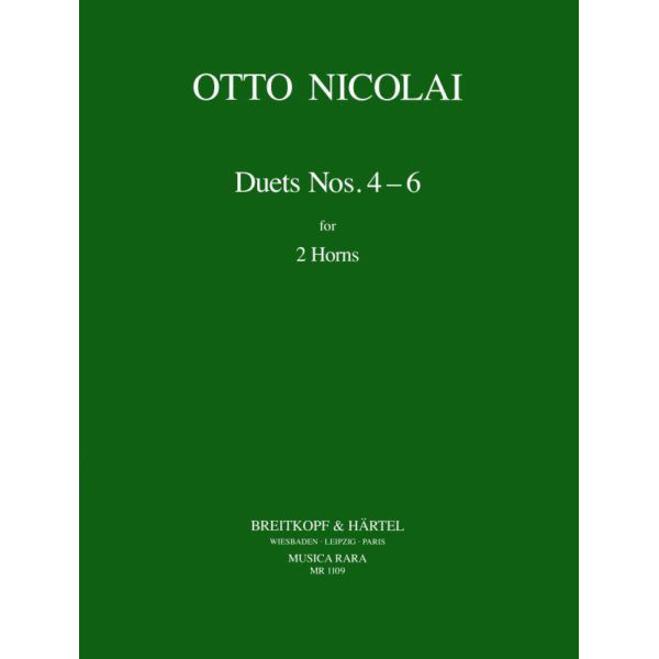 Duets Nos. 4-6, Horn. Otto Nicolai