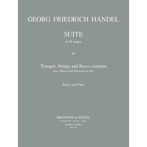 Suite in D for Trumpet, Strings and Basso Continuo. Händel, Edition for Trumpet and Piano