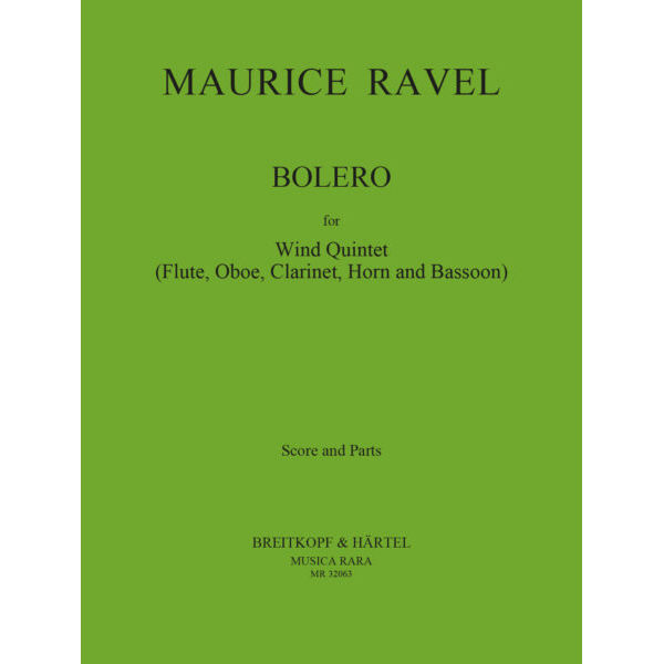 Bolero, Maurice Ravel. Wind Quintet and Snare Drum ad lib