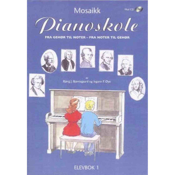 Mosaikk Pianoskole Elevbok 1 m/CD, Bjøntegaard/Øye
