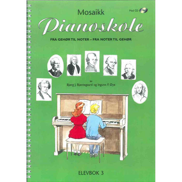 Mosaikk Pianoskole Elevbok 3 m/CD, Bjøntegaard/Øye