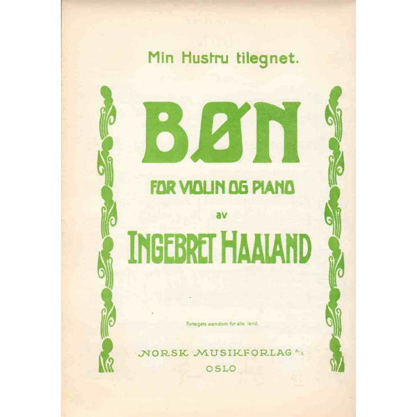 Bøn, Ingebret Haaland - Fiolin og Piano