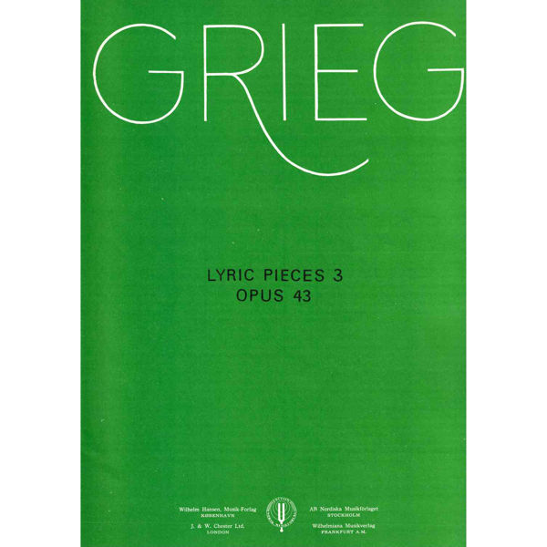 Lyric Pieces Op 43 hefte 3, Edvard Grieg - Piano