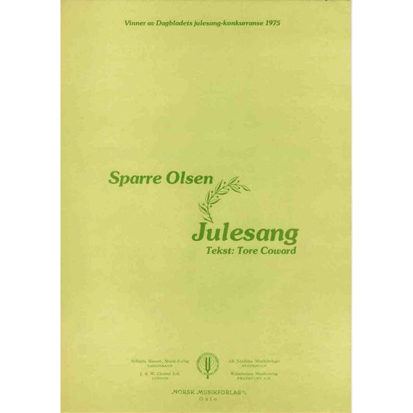 Julesang, Sparre Olsen - Sang, Piano